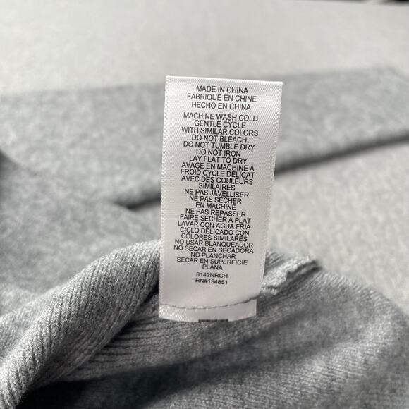 WAYF Sweater Womens L Gray Off Shoulder Ribbed Knit Top Minimalist Soft Capsule - Picture 7 of 9